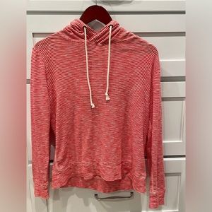 J Crew knit pullover hoodie with rope drawstring